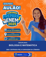 📚✨ Amanhã, a partir das 14 horas, na Câmara Municipal de Cruzeta, acontece o segundo Aulão Prepara ENEM!