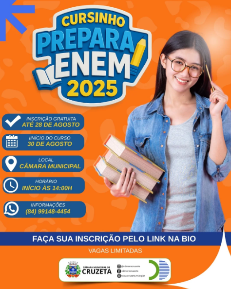 📚✨ Estão abertas as inscrições para o Cursinho PreparaEnem!