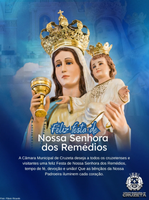 A Câmara Municipal de Cruzeta deseja a todos os cruzetenses e visitantes uma Feliz Festa de Nossa Senhora dos Remédios!