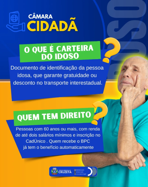 A Carteira do Idoso, é um documento de identificação da pessoa idosa, que garante a gratuidade ou desconto no transporte interestadual para pessoas idosas,