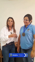 A Presidente da Câmara Municipal de Cruzeta, vereadora Arilúzia Sasnara, recebeu a visita da representante da FECAN/RN