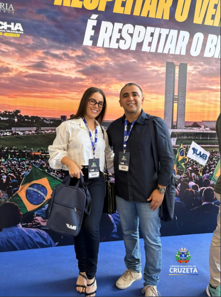 A vereadora Gabriella Laisy e o vereador Bebeto Diniz estão em Brasília participando da abertura da 25ª Marcha dos Gestores e Legislativos Municipais