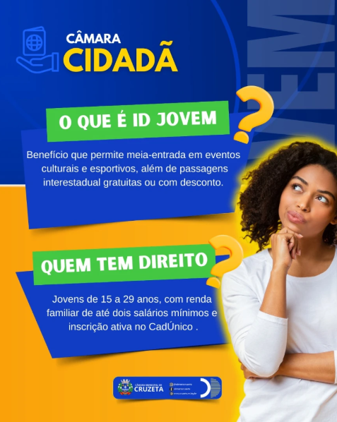 Câmara Municipal de Cruzeta segue com o Projeto Câmara Cidadã e oferece o benefício do ID Jovem