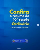 Confira o resumo da 10° Sessão Ordinária Realizada na última terça-feira dia 14 de abril, no Plenário Pedro Vital da Câmara Municipal de Cruzeta.