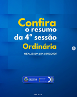 Confira o resumo da 4° Sessão Ordinária realizada ontem 03 de março 2026, no Plenário Pedro Vital da Câmara Municipal de Cruzeta.