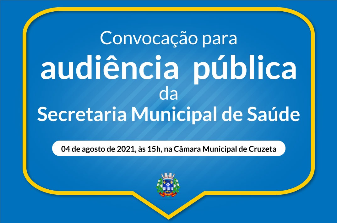 CONVOCAÇÃO PARA AUDIÊNCIA PÚBLICA DA SMS