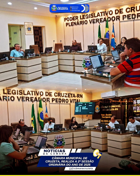Na tarde desta terça-feira, dia 11 de fevereiro, às 17 horas, no Plenário Pedro Vital da Câmara Municipal de Cruzeta, foi realizada a 2ª Sessão Ordinária
