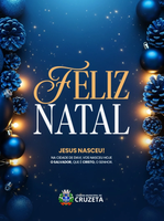 Neste Natal, a Câmara Municipal de Cruzeta deseja a todos os cruzetenses um tempo de paz, fé e renovação.