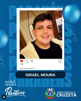 Parabéns, Israel! Em nome da Câmara Municipal de Cruzeta