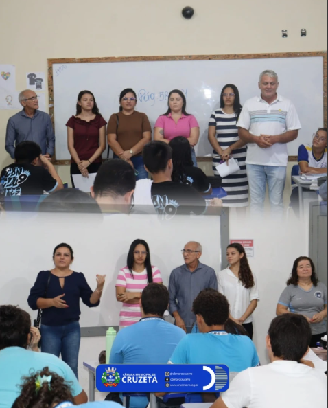𝗣𝗿𝗲𝘀𝗶𝗱𝗲𝗻𝘁𝗲 𝗱𝗮 𝗖â𝗺𝗮𝗿𝗮 𝗠𝘂𝗻𝗶𝗰𝗶𝗽𝗮𝗹 𝗱𝗲 𝗖𝗿𝘂𝘇𝗲𝘁𝗮 𝗲 𝗲𝗾𝘂𝗶𝗽𝗲 𝗮𝗽𝗿𝗲𝘀𝗲𝗻𝘁𝗮𝗺 𝗼 𝗽𝗿𝗼𝗷𝗲𝘁𝗼 𝗣𝗮𝗿𝗹𝗮𝗺𝗲𝗻𝘁𝗼 𝗝𝗼𝘃𝗲𝗺 𝗻𝗮𝘀 𝗲𝘀𝗰𝗼𝗹𝗮𝘀 𝗱𝗼 𝗺𝘂𝗻𝗶𝗰í𝗽𝗶𝗼
