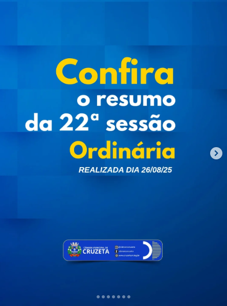 Resumo da 22ª Sessão Ordinária.