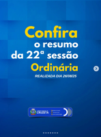 Resumo da 22ª Sessão Ordinária.